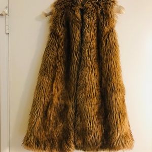Faux fur vest